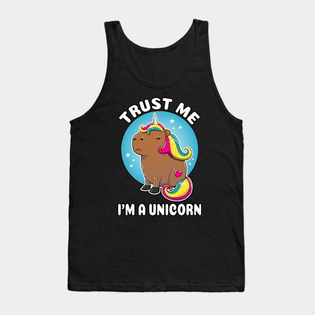 Trust me I'm a Unicorn Cartoon Capybara Unicorn Tank Top by capydays